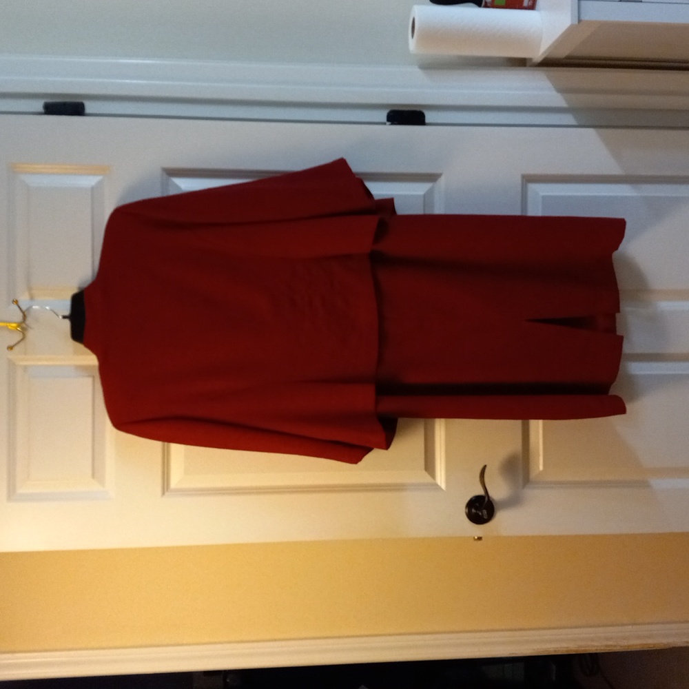 Lady Dorby Burgandy Jacket and Sleeveless Dress Size 20WP - Picture 2 of 4